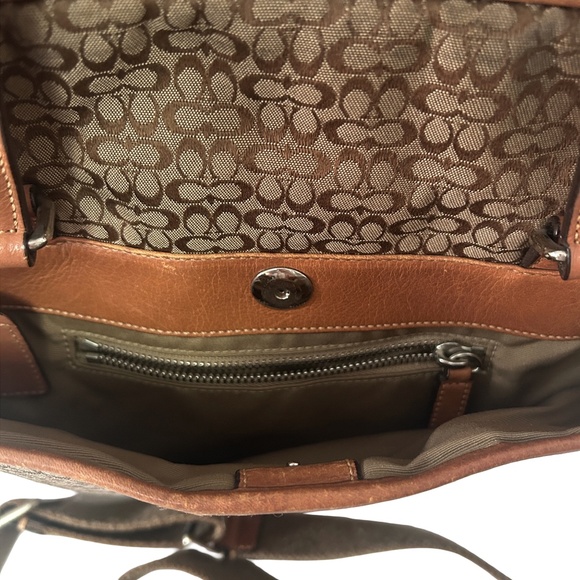 COACH Signature Briefcase Messenger Bag Cross Body UNISEX - Picture 14 of 16